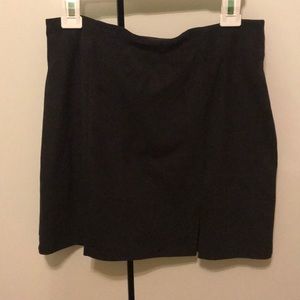 Faux suede mini skirt